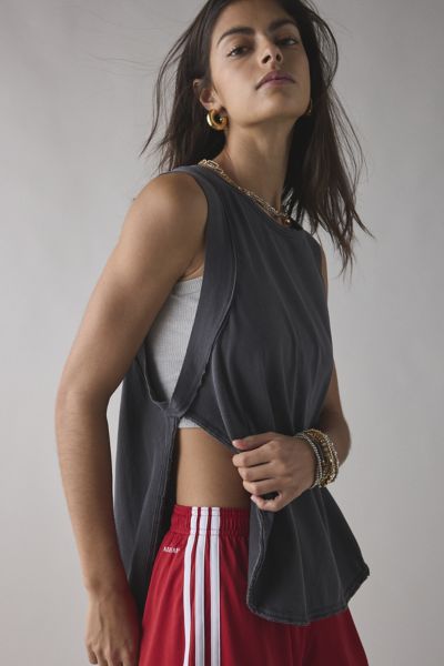 Out From Under Straight Chillin’ Side-Split Muscle Tank Top
