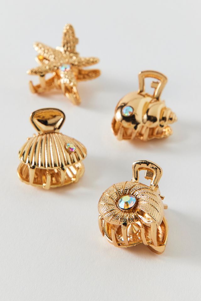 Shell Mini Metal Claw Clip Set | Urban Outfitters