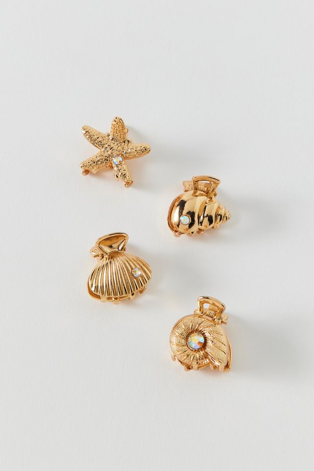 Shell Mini Metal Claw Clip Set | Urban Outfitters