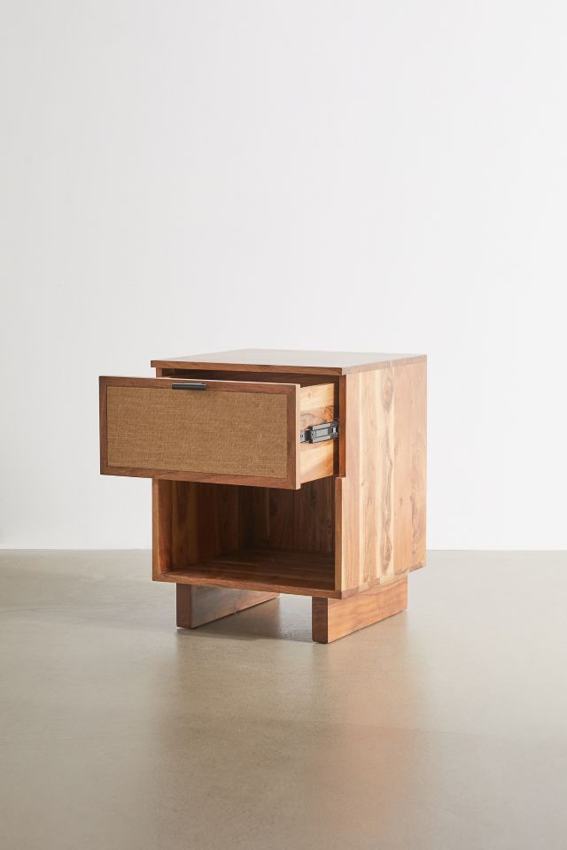Lucia Wood Storage Nightstand/Side Table #3