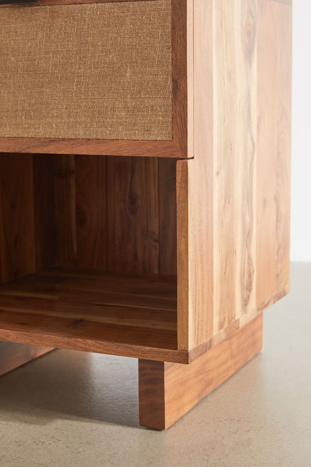 Lucia Wood Storage Nightstand/Side Table #5