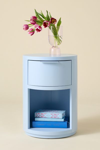 Urban Outfitters Kane Round Storage Nightstand In Sky At