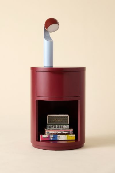 Jane Round Upholstered Storage Nightstand