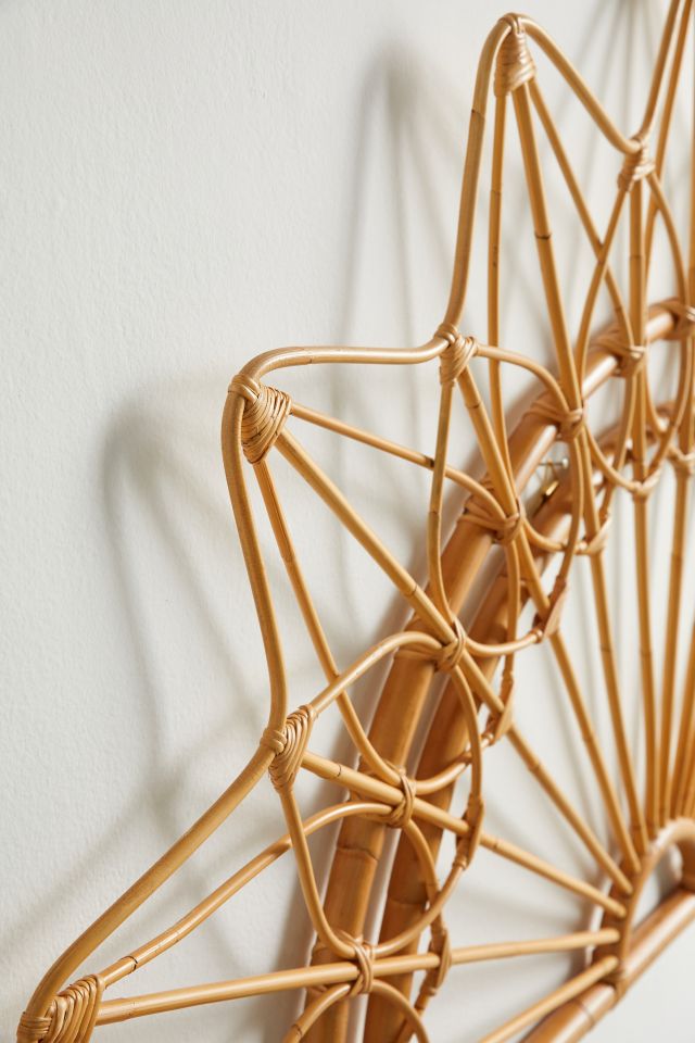 Rattan Sun Wall Hanging/Floating Headboard #2