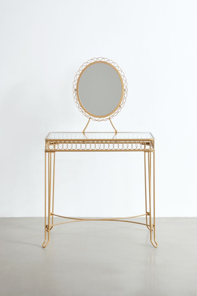 Wire Loop MIrrored Vanity #1