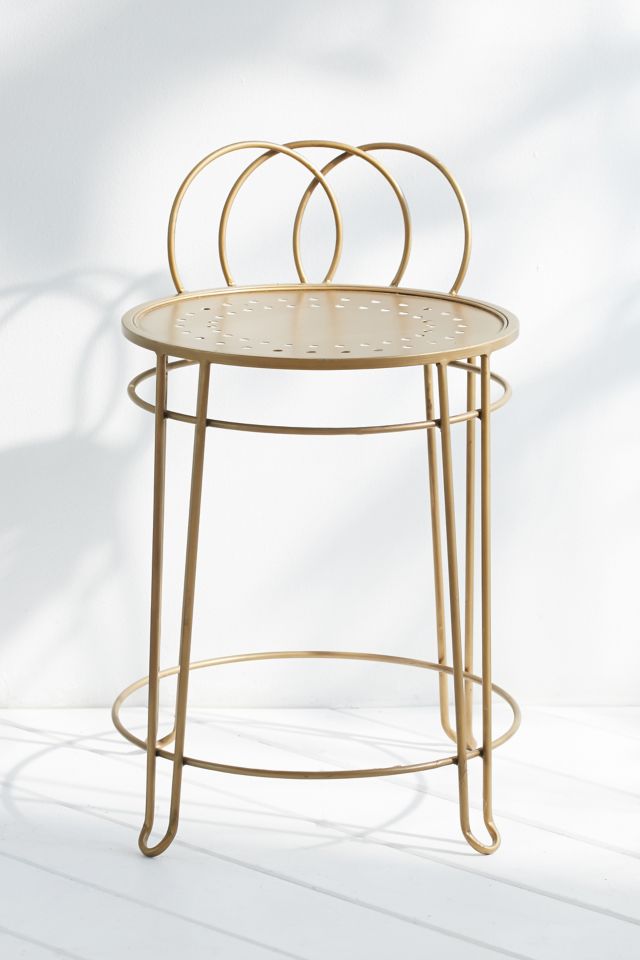 Wire Loop Vanity Stool - Unique Metal Design
