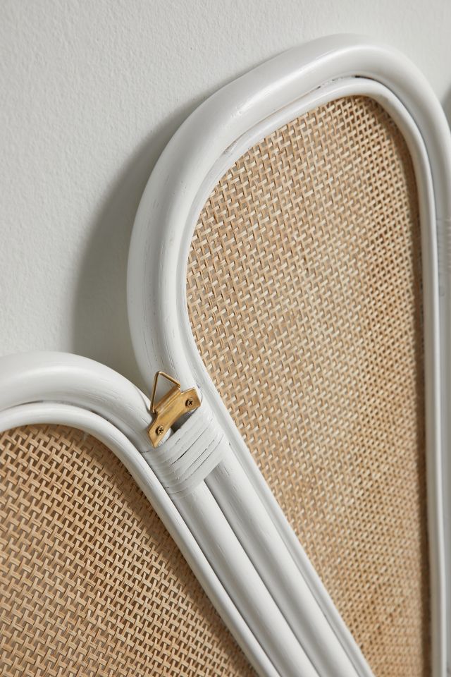 Grace Flower Rattan Floating Headboard #2