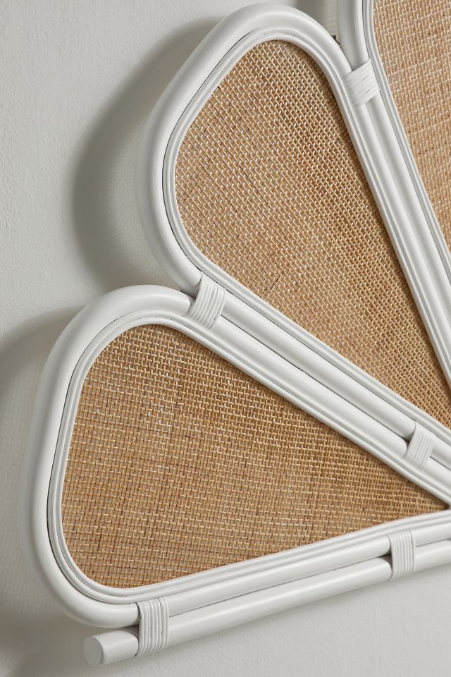 Grace Flower Rattan Floating Headboard #3