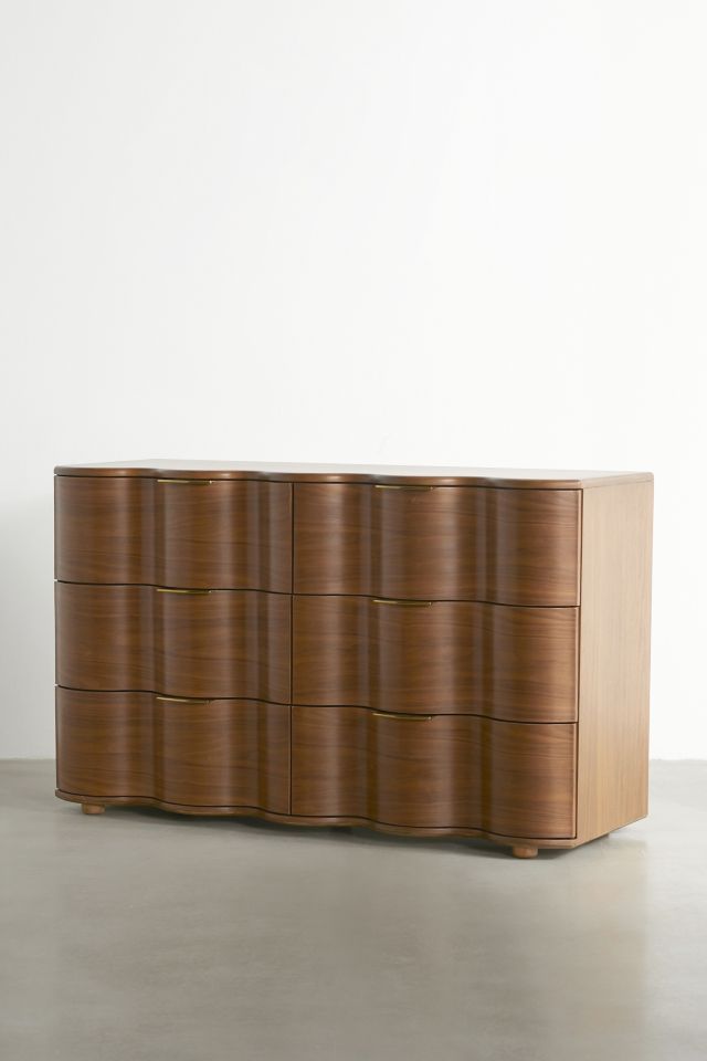 Aria 6-Drawer Short Squiggle Dresser