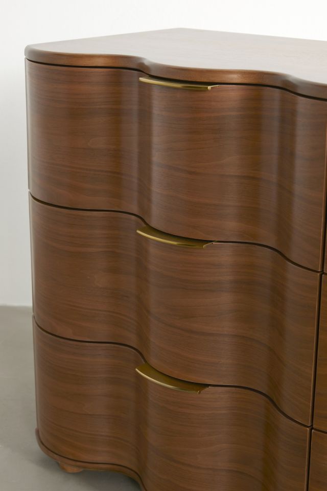 Aria 6-Drawer Short Squiggle Dresser