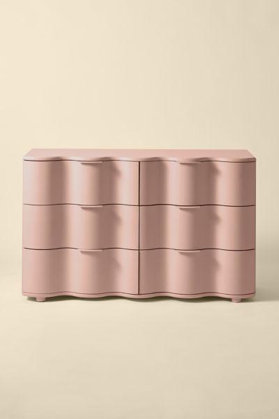 Aria 6-Drawer Short Squiggle Dresser