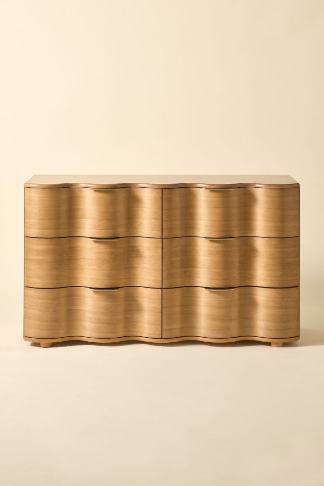 Aria 6-Drawer Short Squiggle Dresser #1