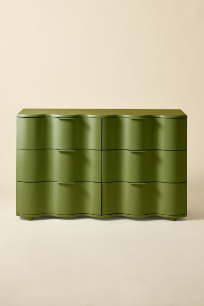 Aria 6-Drawer Short Squiggle Dresser