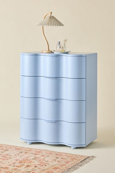 Aria Tall 4-Drawer Squiggle Dresser