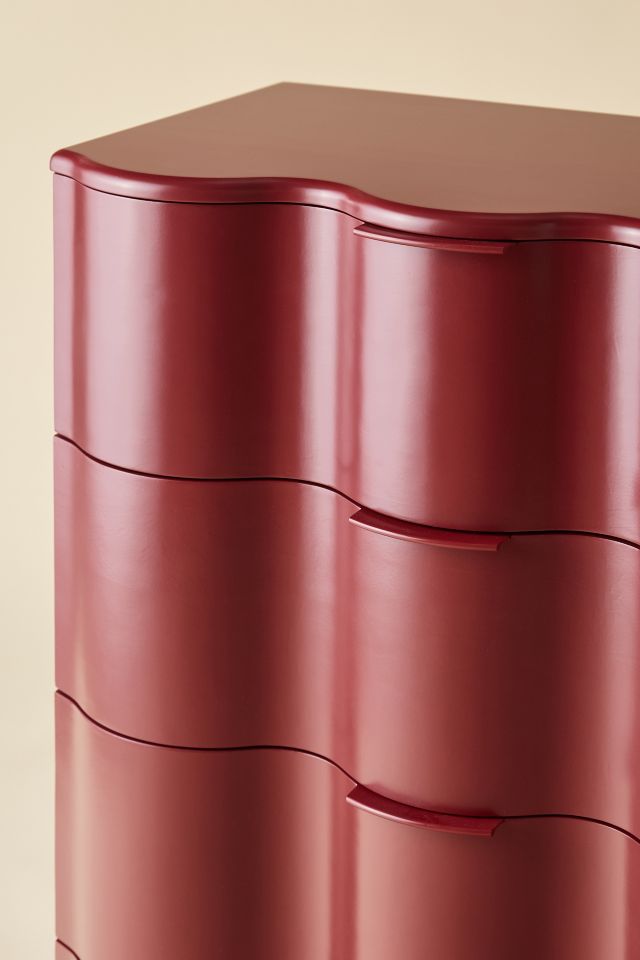 Aria Tall 4-Drawer Squiggle Dresser #2