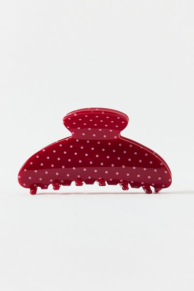 Printed Polka Dot Claw Clip