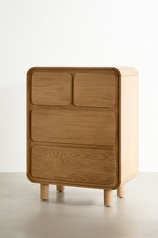 Steve Tall 4-Drawer Wood Dresser #2