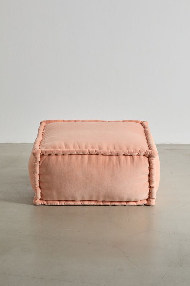 Evelyn Velvet Bean Bag Ottoman #1