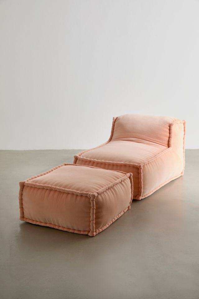 Evelyn Velvet Bean Bag Ottoman #3