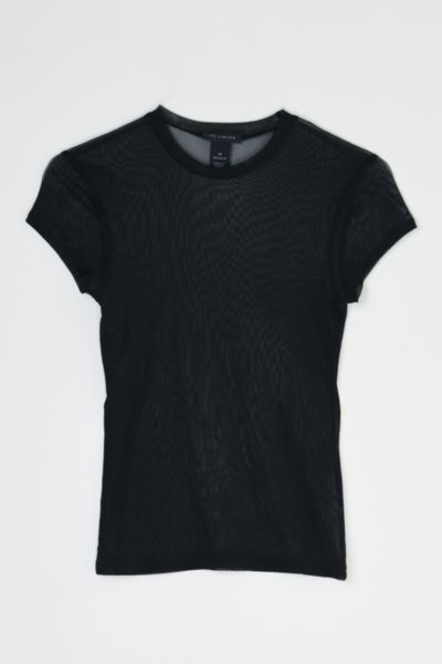 Vintage Y2k Black Mesh Sheer T-Shirt