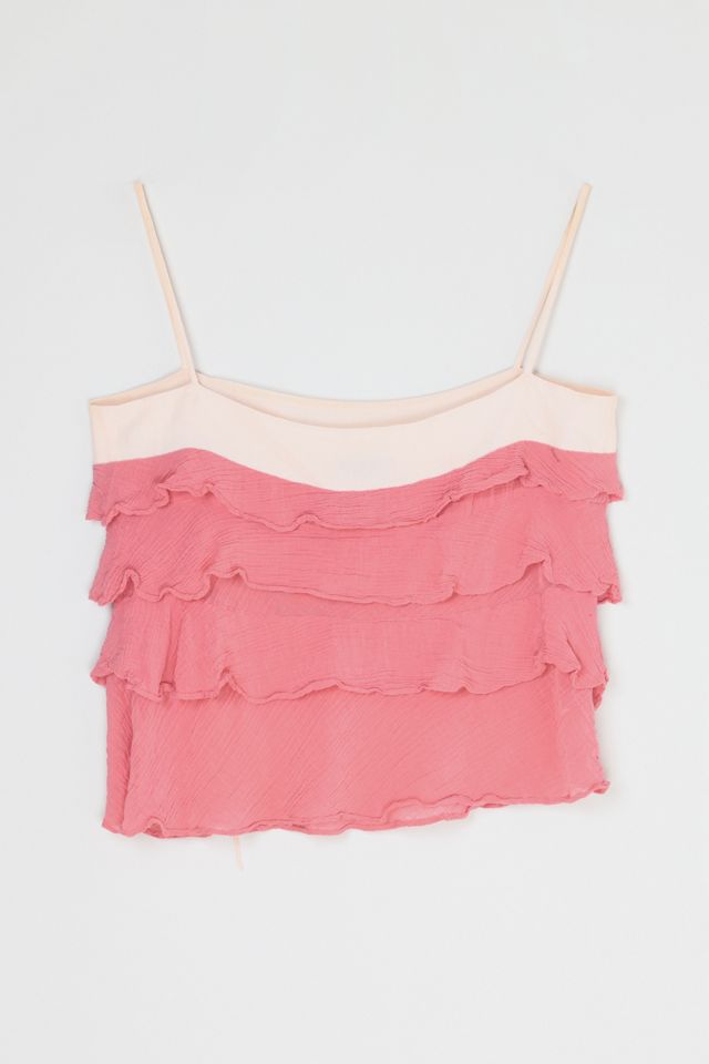 Vintage Y2k Pink Layered Top | Urban Outfitters
