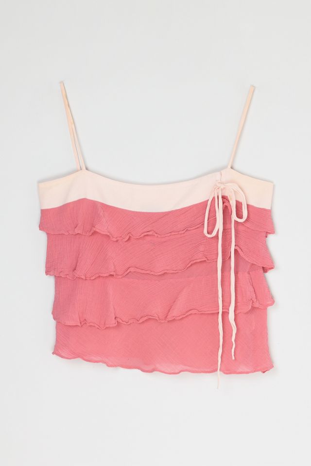 Vintage Y2k Pink Layered Top | Urban Outfitters