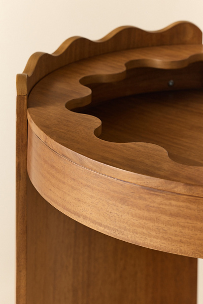 Stacie Wood Flip-Top Mirror Vanity