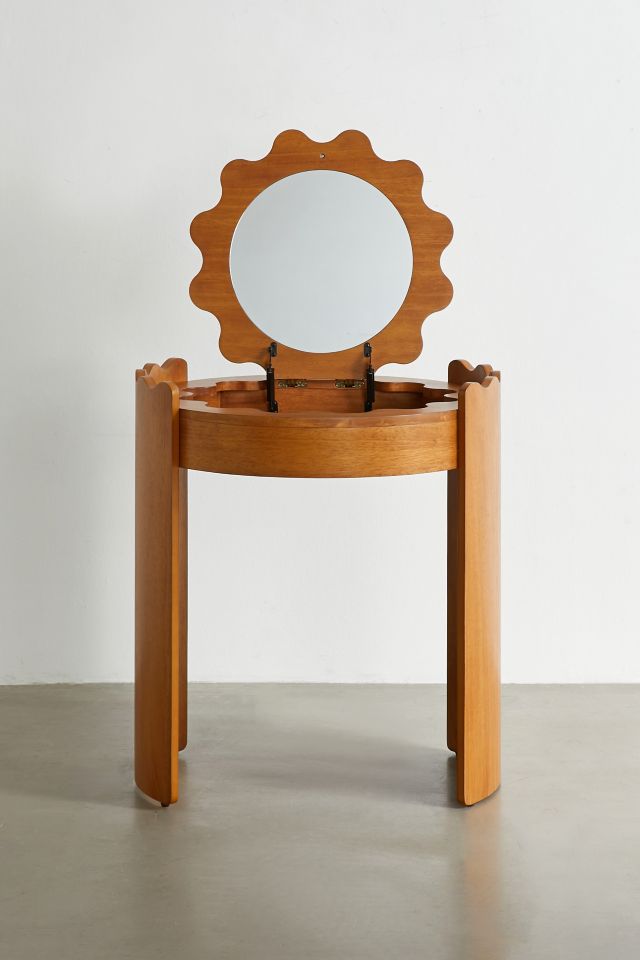 Stacie Wood Flip-Top Mirror Vanity | Stylish & Functional