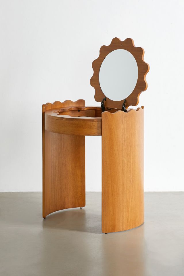 Stacie Wood Flip-Top Mirror Vanity | Stylish & Functional