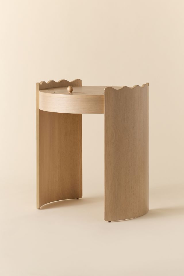 Stacie Wood Flip-Top Mirror Vanity