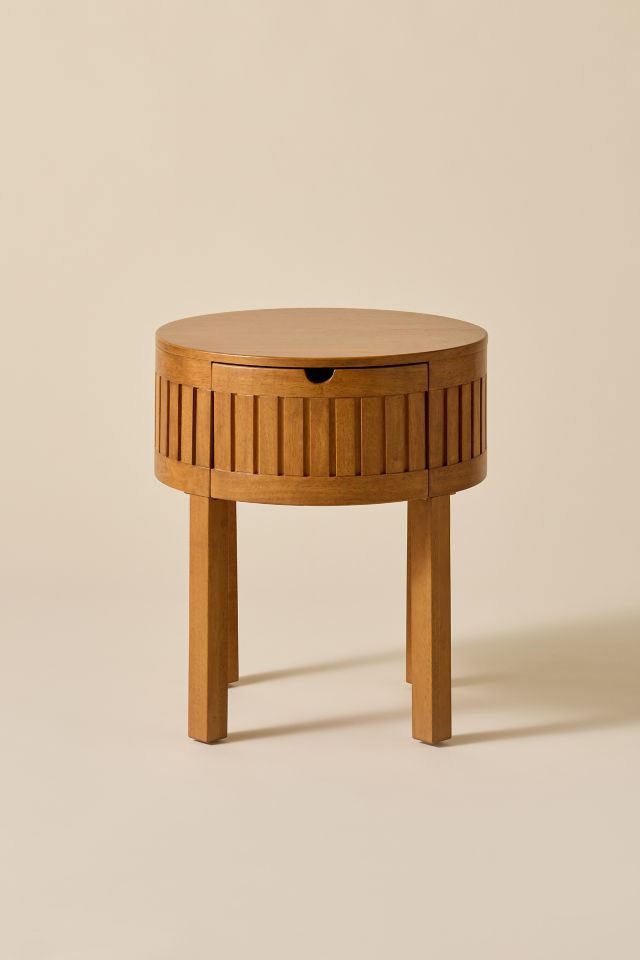 Juliette Fluted Wood Nightstand #1