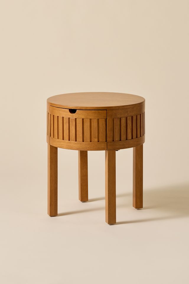 Juliette Fluted Wood Nightstand #2