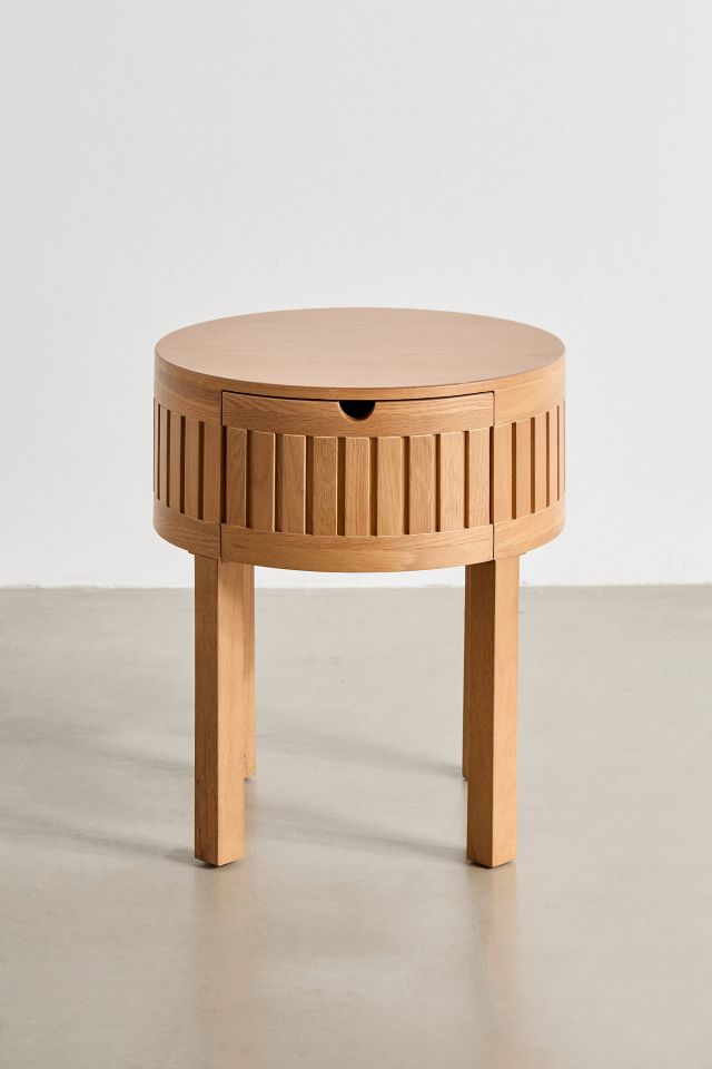 Juliette Fluted Wood Nightstand