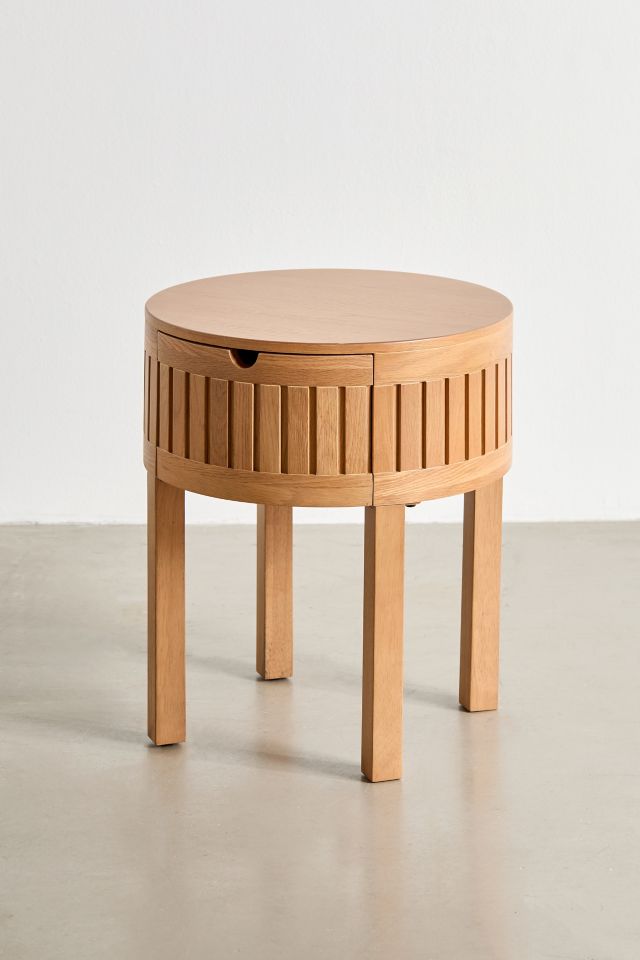 Juliette Fluted Wood Nightstand