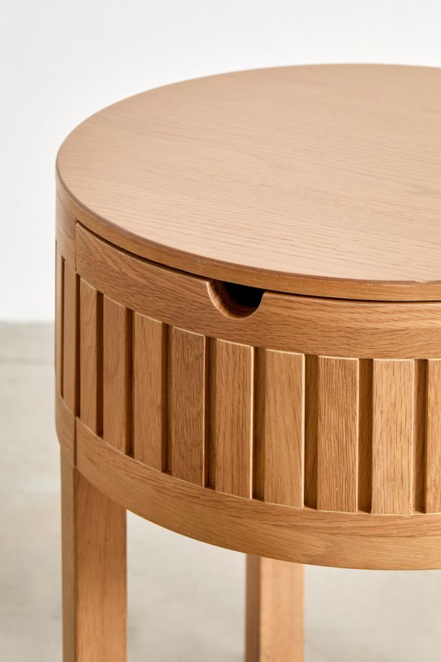 Juliette Fluted Wood Nightstand