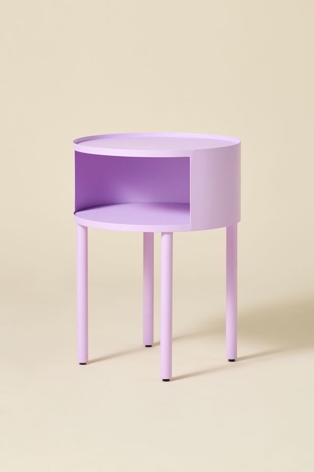 Lucie Iron Cutout Storage Nightstand