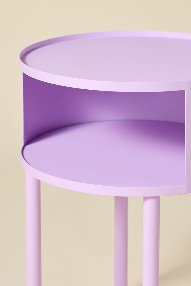 Lucie Iron Cutout Storage Nightstand