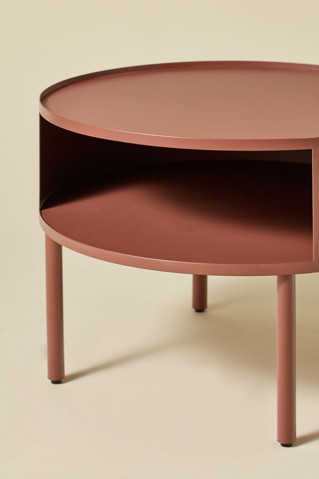 Lucie Round Iron Storage Coffee Table #2