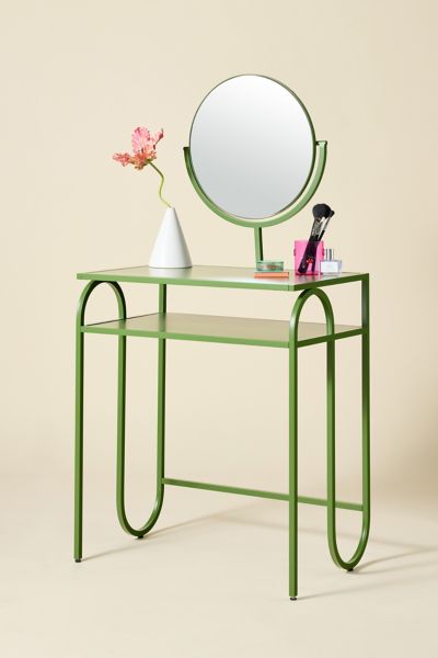 Urban Outfitters Lucie Squiggle Iron Mirror Vanity In Green At