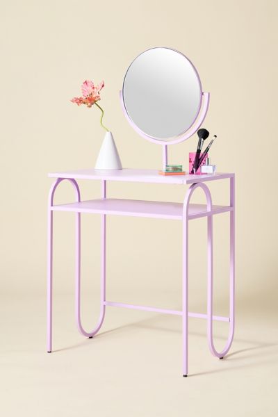 Urban Outfitters Lucie Squiggle Iron Mirror Vanity In Lilac At