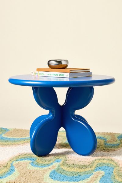 Urban Outfitters Anja Abstract Wood Coffee Table In Blue At