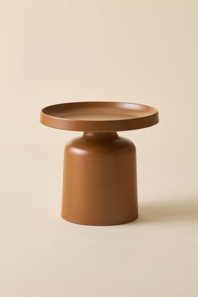 Faye Tall Pedestal Metal Coffee Table #1