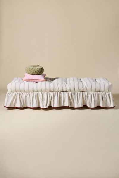 Urban Outfitters Cleo Ruffle Skirt Rohini Daybed Cushion In Blue At  In Blue