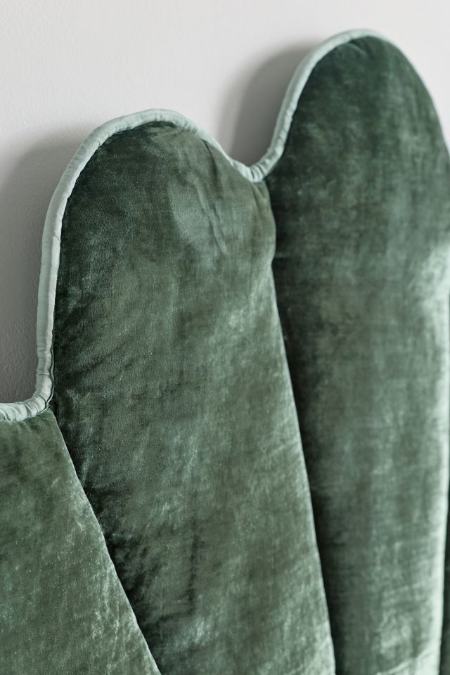 Callista Scalloped Velvet Upholstered Floating Headboard #2