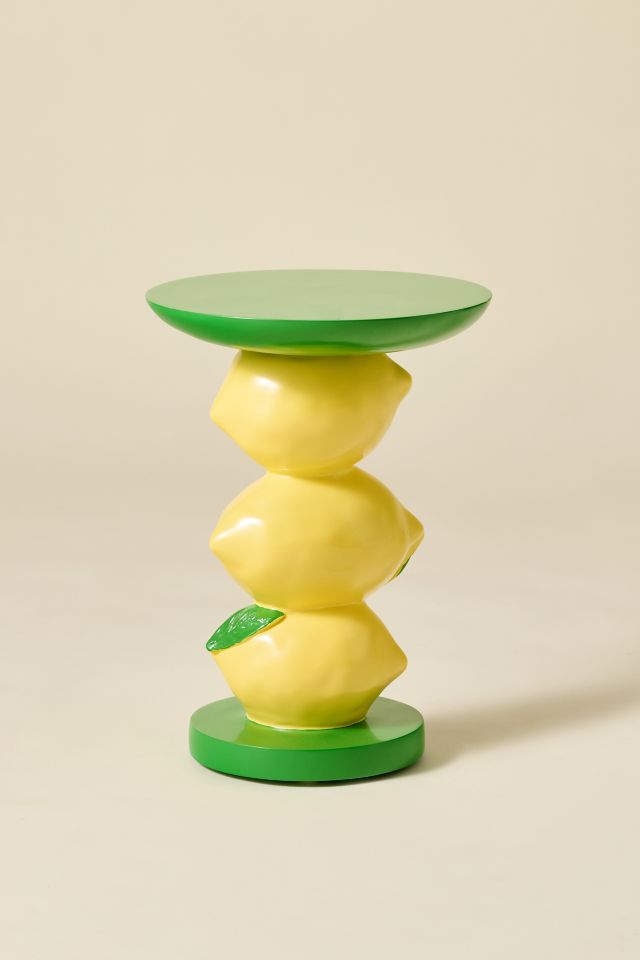 Stacked Lemon Sculpture Side Table #1