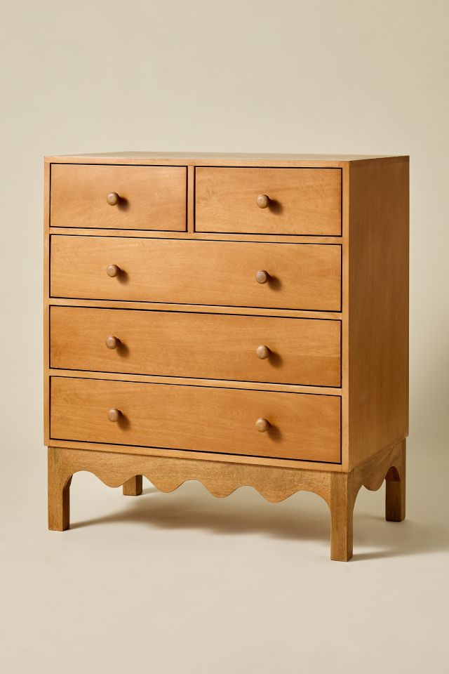 Everly Scalloped 5-Drawer Dresser #1