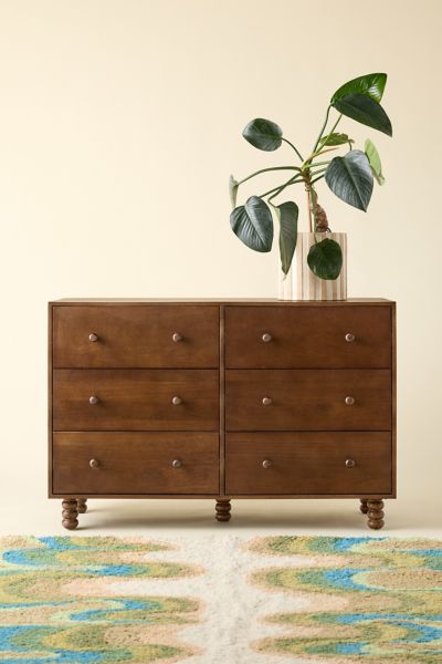 Clara 6-Drawer Wood Dresser