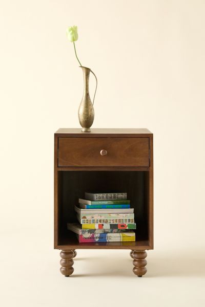 Jane Round Upholstered Storage Nightstand