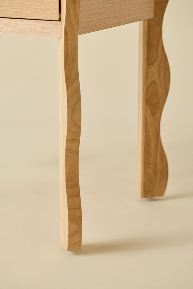 Sylvie Squiggle Wood Storage Nightstand #3