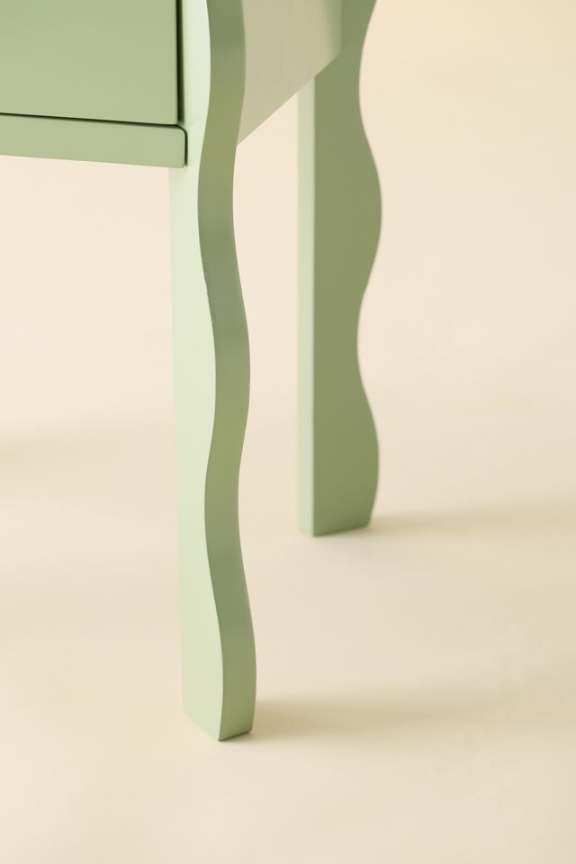 Sylvie Squiggle Wood Storage Nightstand #3